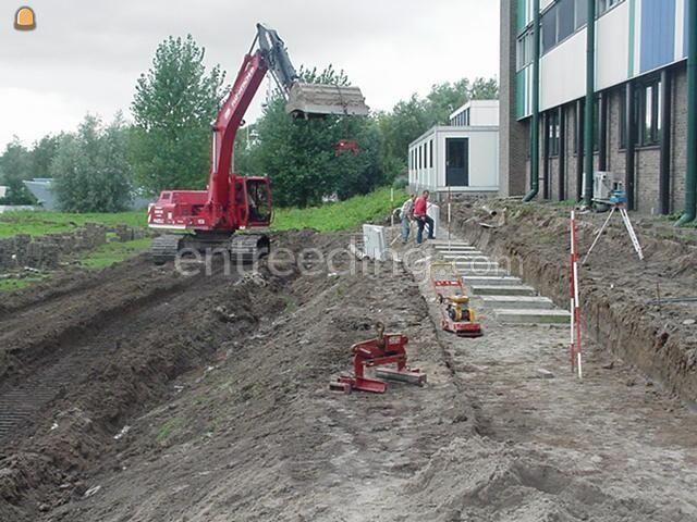 Maken van talud met keerwanden