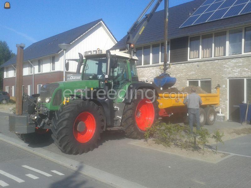 Fendt met kraan en kieper