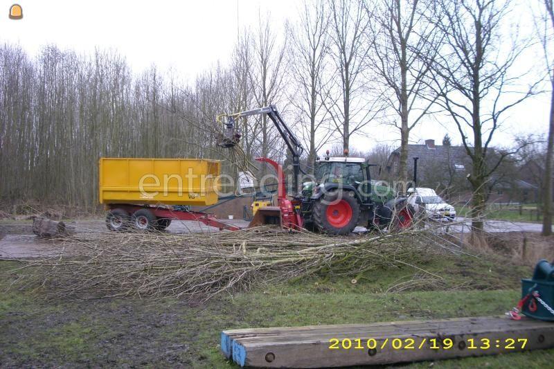Fendt 714+ versnipperaar met kraan + kieper