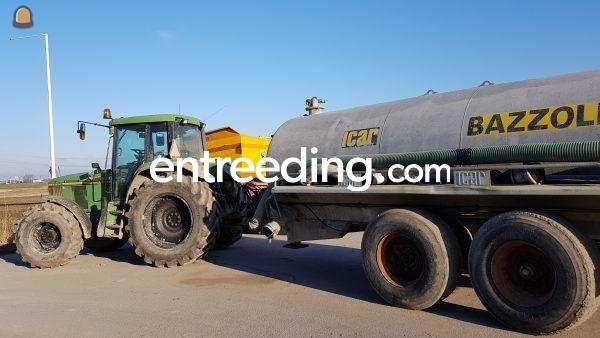 Tractor met waterwagen