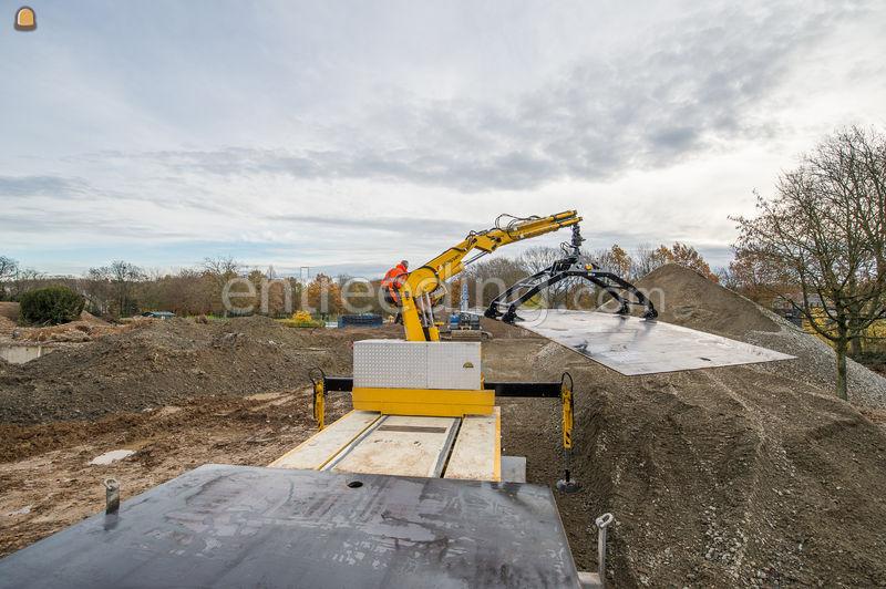 MAN 6x4 Rijplaten-oplegger