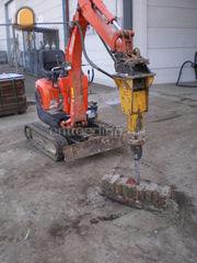 minigraver met sloophamer Omgeving Zevenbergen