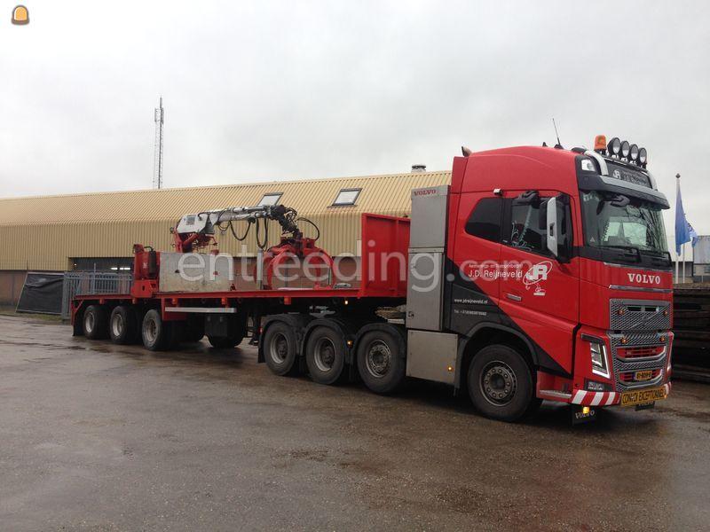 Scania 143 6x2 met stenen/platentrailer