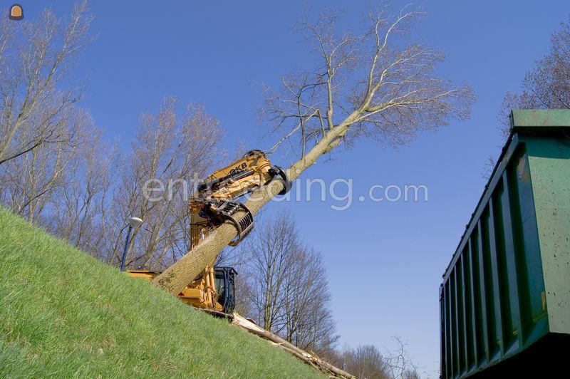 CAT 325 met bomengrijper