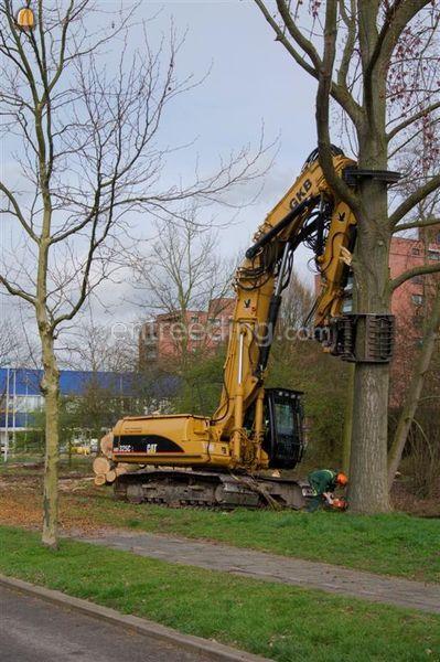 CAT 325 met bomengrijper