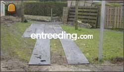 Rijplaten kunststof 1mtr. breed, 3mtr lang