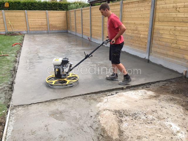 Gieten, polieren en zagen van beton