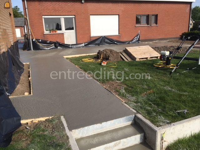 Gieten, polieren en zagen van beton