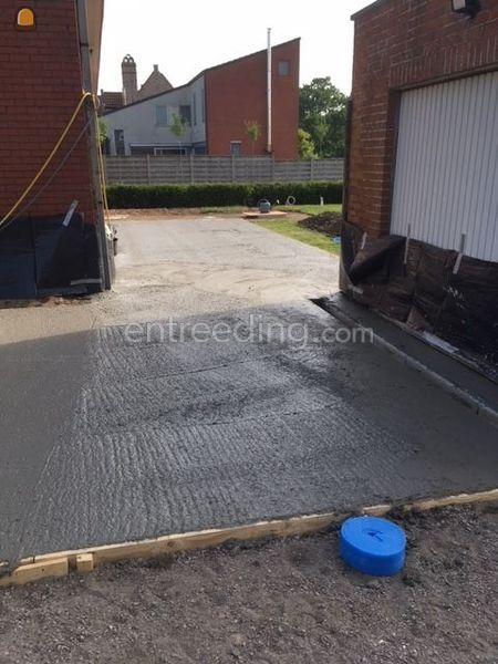 Gieten, polieren en zagen van beton