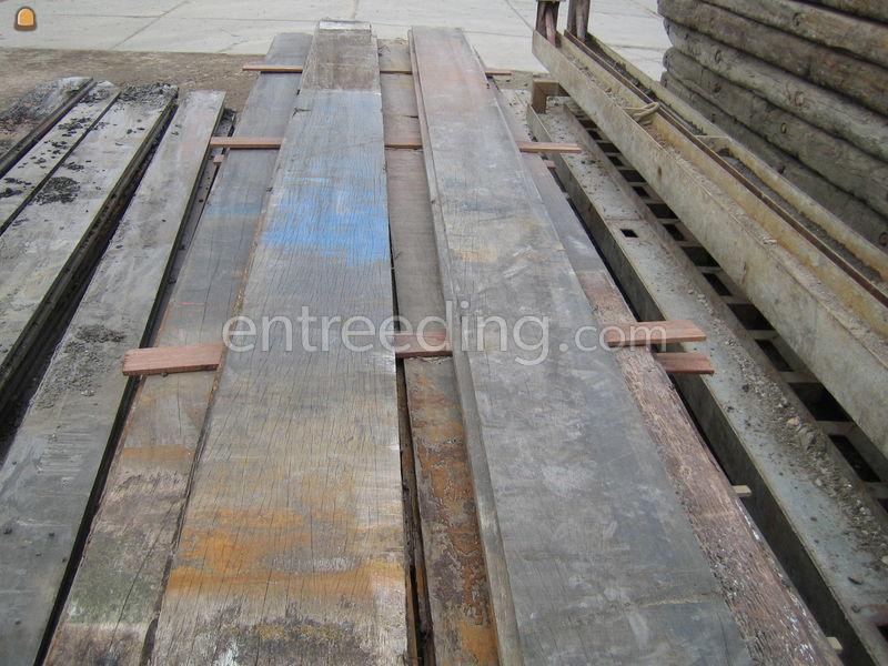 Gebuikt hardhouten damwand