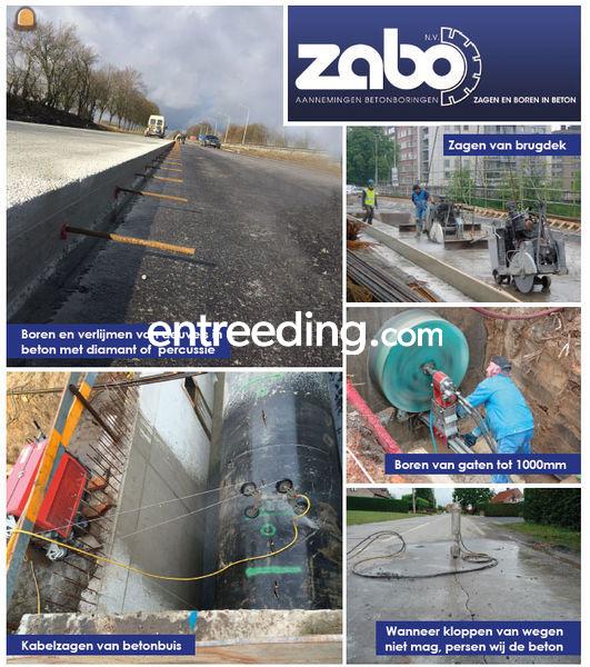 Zagen en boren van betonverhardingen en betonbuizen
