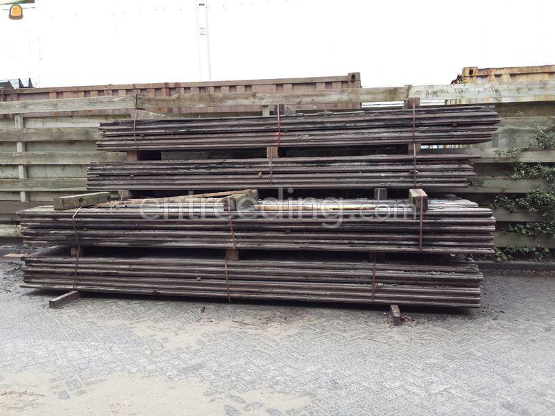 Gebruikt hardhouten damwand