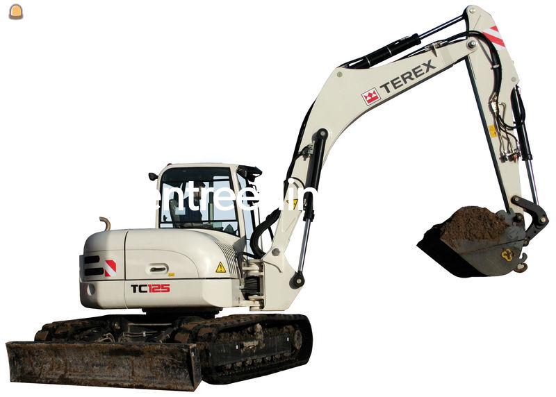 Terex TC125 12,5 ton rubbertracks