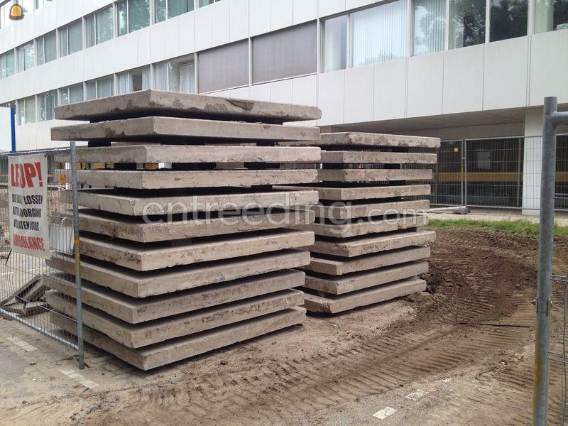 Betonplaten zonder stalen rand 2x2 meter