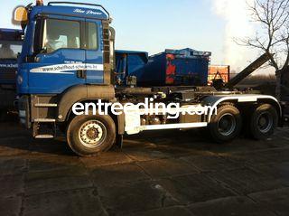 MAN 6X4 met containerhaak Omgeving Antwerpen