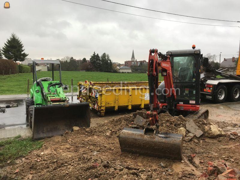 Verhuur containers, materieel met bediening