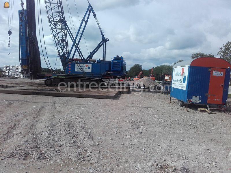 Aanleg paalmatras voor nieuw te maken rotonde N210 te Bergambacht