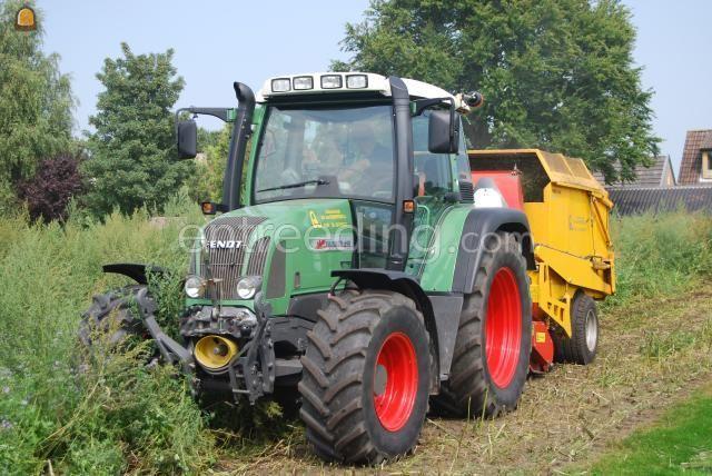 Fendt + Klepelmaaier met opvang