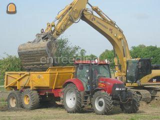 Case ih maxxum 140 + vgm Omgeving Goes
