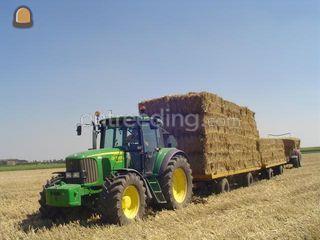 John Deere 6620 + platte ... Omgeving Goes