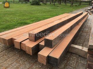 Azobe paaltjes + gordinge... Omgeving Leiden