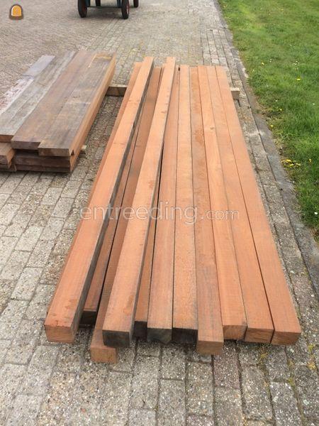 Azobe paaltjes + gordingen