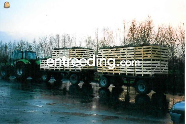 Deutz AT 135 + 2 platte wagens
