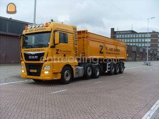 MAN 6x2 + Kippertrailer Omgeving Goeree-Overflakkee