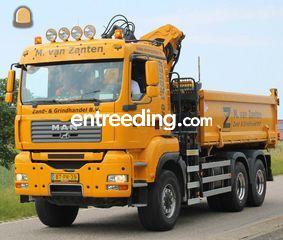 M.A.N 6x6 kipper kraan Omgeving Goeree-Overflakkee