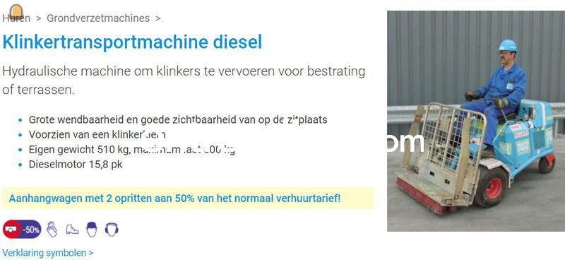 Knikmops klinkertransportmachine