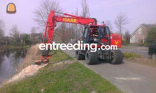 Mobiele graafmachine met ... Omgeving Langedijk