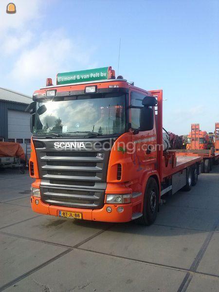 Scania bakwagen + 26 ton meter kraan