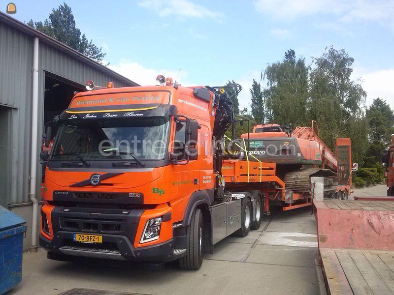 Dieplader + 62 ton/m kraan