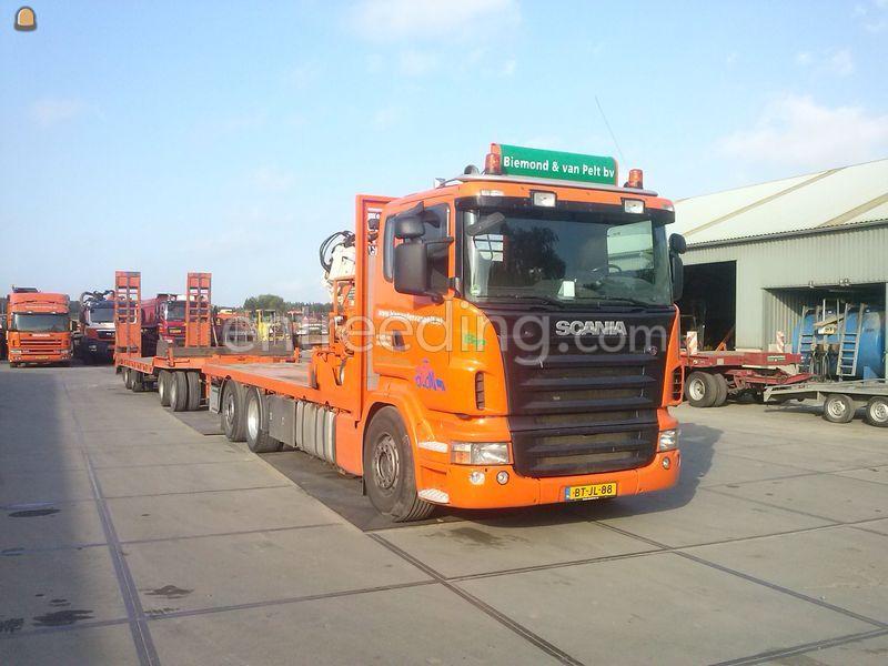 Scania bakwagen + 26 ton meter kraan