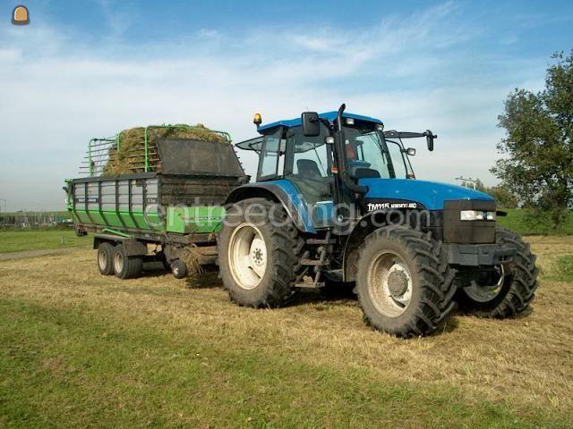 Trekker met raapwagen