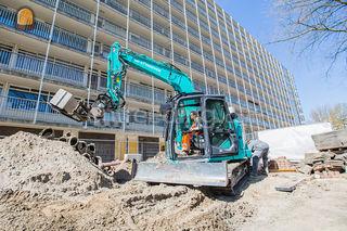 Kobelco SK75SR-3E Omgeving Alphen a/d Rijn