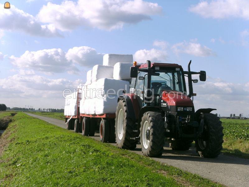 Tractor + plateauwagen