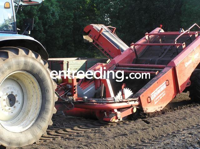 Tractor + Grimme stenenrooier