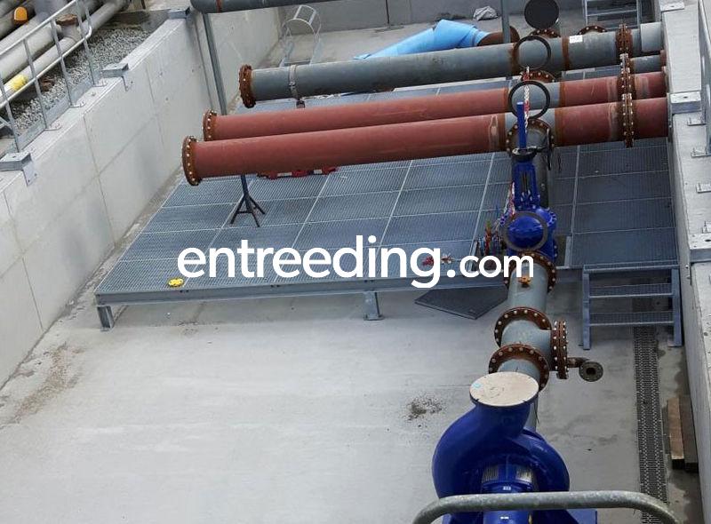 Rioleringen, pompbekken bouwen