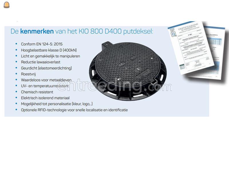 KIO 800 D400 Composietdeksel met scharnier