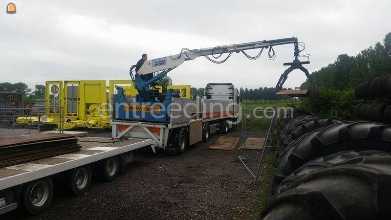 Steentrailer incl. 20T/M kraan