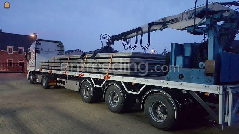 Steentrailer incl. 20T/M kraan