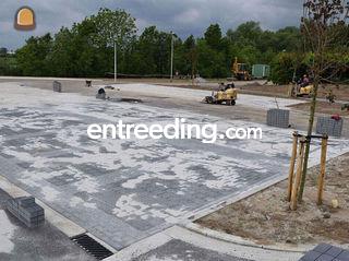 wegenwerken, wegenbouw Omgeving Genk