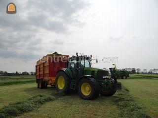 John Deere + Opraapwagen Omgeving Alphen a/d Rijn