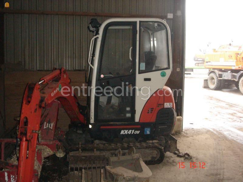 Minigraver, midigraver, micrograver, maxigraver, minikraan, minigraafmachine Kubota KX41