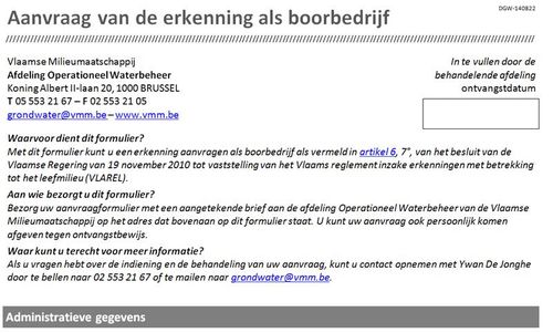 Erkenning boorbedrijven